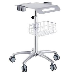 lot 1932 image: VEVOR Medical Cart Mobile Trolley Cart with Wheels 29.5-41.3 Height Adjustable Stainless Steel Dental Cart Rolling Desktop Lab Cart with 16.5� 15.7 Large Tabletop - Retail $251.54