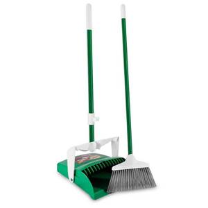 lot 1974 image: Libman Broom Dustpan Combo Cleaning Set Commercial 1 Sweep Cleanups Steel Handle Green