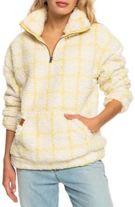 lot 2240 image: Roxy Bonfires on the Beach Camo Faux Fur Pullover in Tapioca Check Me Out at Nordstrom, Size Xx-Large - Retail $76