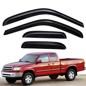lot 5634 image: Lightronic WV94815 Outside-Mount Side Window Deflectors & Visors Vent Rain Guards, Dark Smoke, 4-Pieces Set, Fits 2000-2006 Toyota Tundra Access Cab