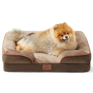 lot 5705 image: Bedsure Orthopedic Dog Bed for Small Dogs - Removable, Washable Cover and Bolster with Waterproof Lining and Nonskid Bottom