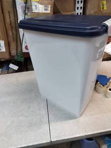 lot 7876 image: Unbranded Dog Food Container With Wheels