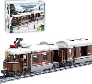 lot 9884 image: Classic City Train Building Block Sets, City Train Toys with Train Tracks, STEM Toys for Kids 6-12, Real Detail Restore Model Train Gifts for Adult, Train Lover, Boys and Girls (923 PCS)