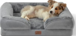 lot 1942 image: Bedsure Comfy Pet Bed In Grey, 29In X 23In