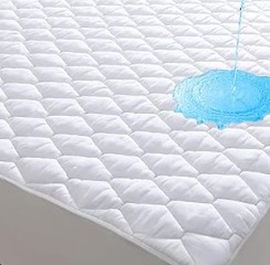 lot 9890 image: Queen Size White Mattress Protector