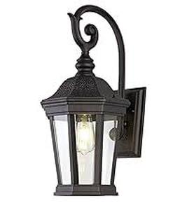 lot 1011 image: Smeike Wall Sconce Light In Black, 21In Tall