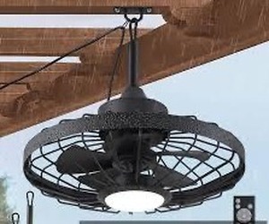 lot 7881 image: Fanlamppro Outdoor Ceiling fan With Led