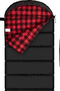lot 9923 image: Flannel Lined Sleeping Bag 80in X 35in