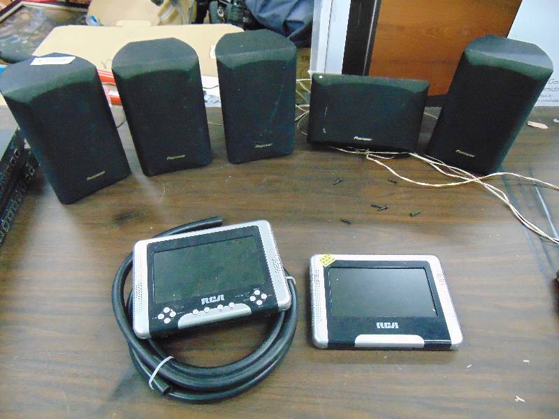 lot 556 image: surround sound system - RCA monitors