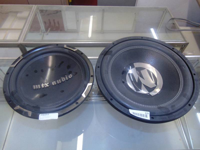 lot 629 image: MTX and Memphis subwoofers
