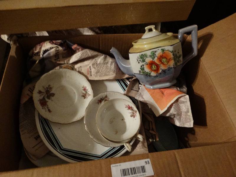 lot 93 image: Collectibles, cups, saucers, misc.