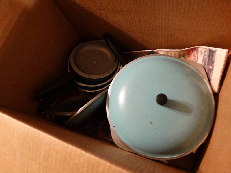 lot 94 image: Vintage pots,pans.