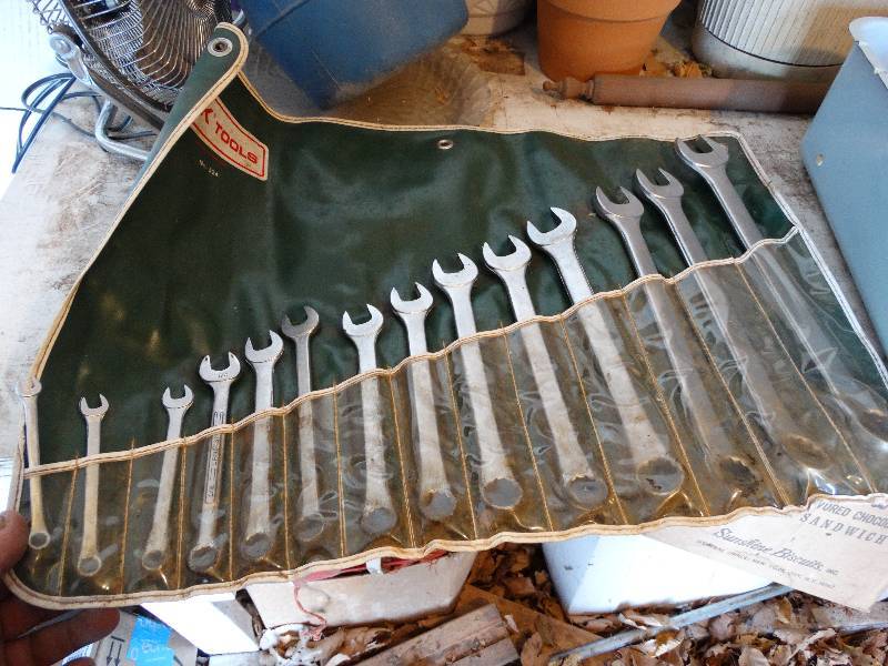 lot 158 image: Lot of various hand tools- Wrenches pliers misc.