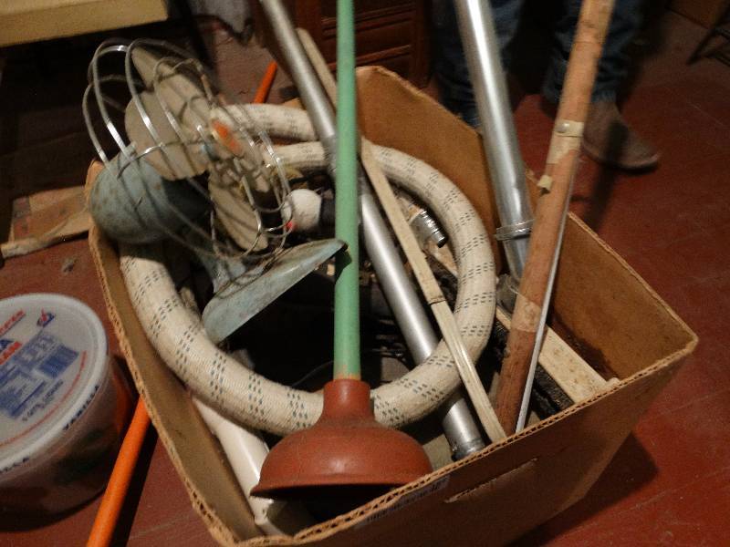 lot 187 image: Old fan sweeper hose misc.