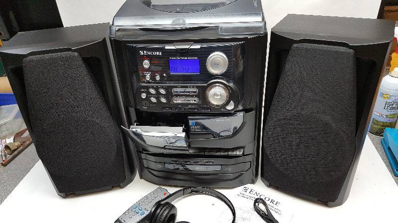 lot 5341 image: This is a returned system with a pair of stereo speakers that has a few problems and will require somebody that knows something