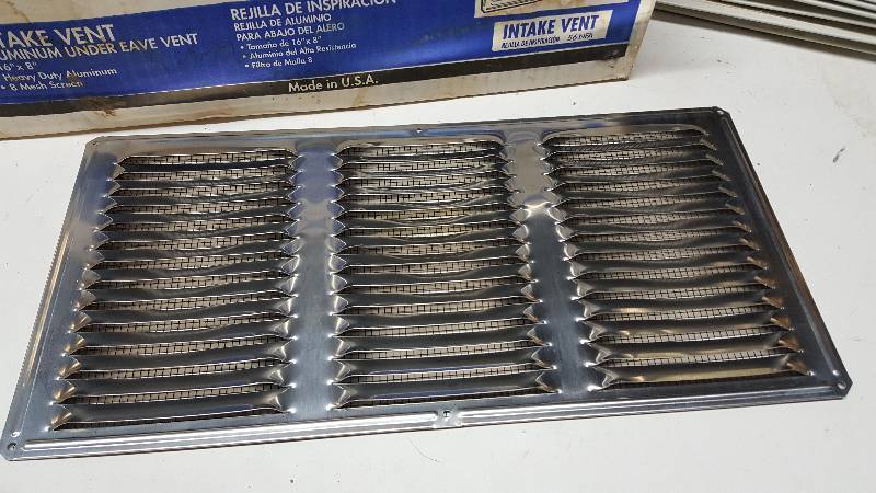 lot 5475 image: New single 16 X 6 aluminum Undereave Vent