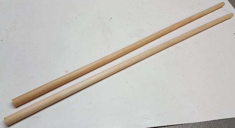 lot 5680 image: Pair of new Birch wood dowel rods 36 long X 58 OD handy to have or a must to have if youre into wood working