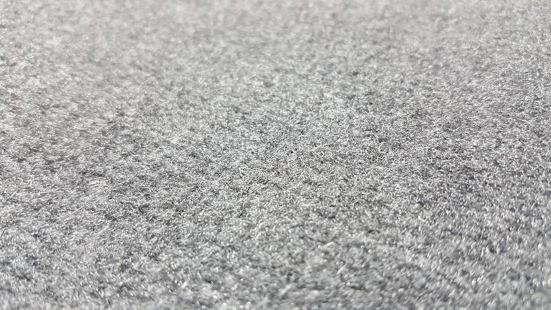 lot 5688-3 image: Bidding on a running foot of this plush Light Grey automobile carpet on a big 42 wide roll.