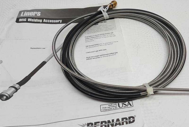 lot 6199 image: New in the package Bernard� 44215 15 long .045-.062 diameter wire feed mig welder gun liner