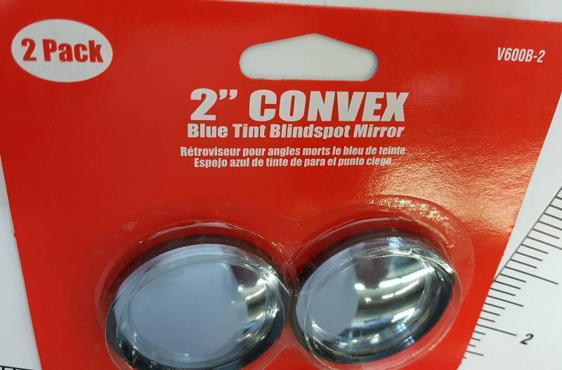 lot 6811-6 image: Pair of Peterson V600B-2 package of 2 inch convex Blue tint round spot mirrors