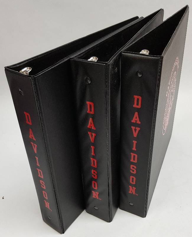 lot 6961 image: Set of 3 new Samsill 1-12 wide spine and 10 X 11 front and rear cover notebooks with clear pockets in side both covers