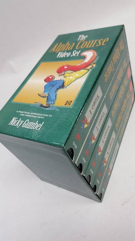 lot 7162 image: New 5 piece VHS video set called the Alpha Course by Nick Gumbel