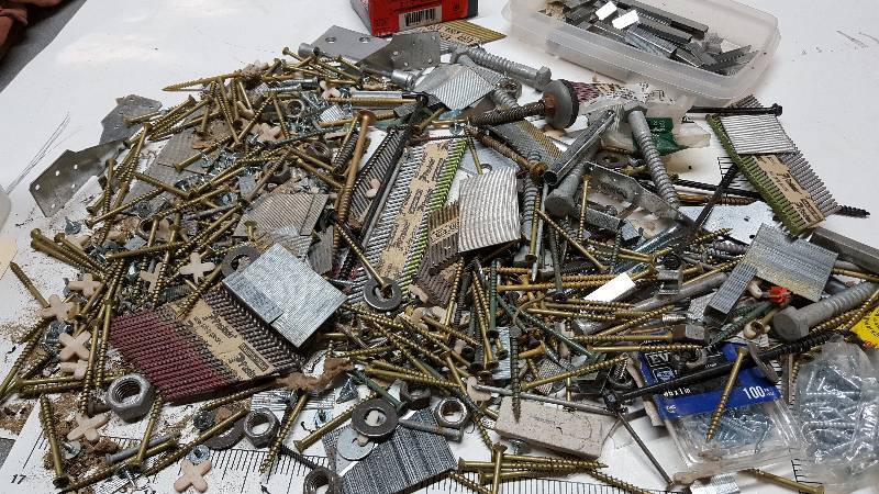 lot 5303 image: Heres a hardware box with tons of stuff a contractor uses daily.  Save a few bucks and carry this in the truck