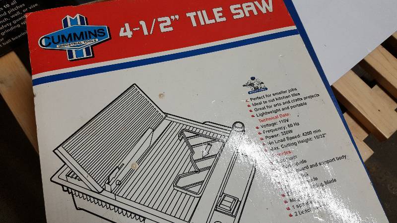 lot 5191 image: New 4-12 diameter tile saw cutter bench top