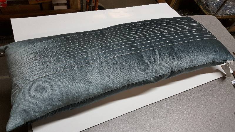 lot 5240 image: Its new a very comfy is this 38 overall length Waterford Linens couch pillow
