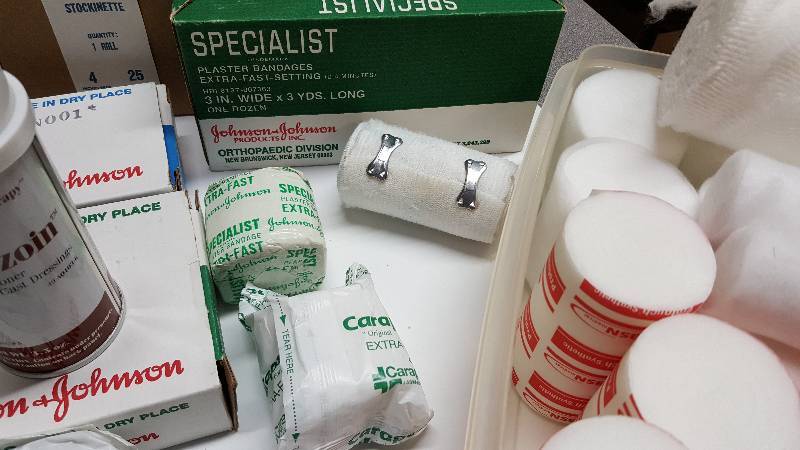 lot 5266 image: Several cases of medical bandage and plaster cast supplies.  All new and if youre in the business, this will be a screaming deal for you
