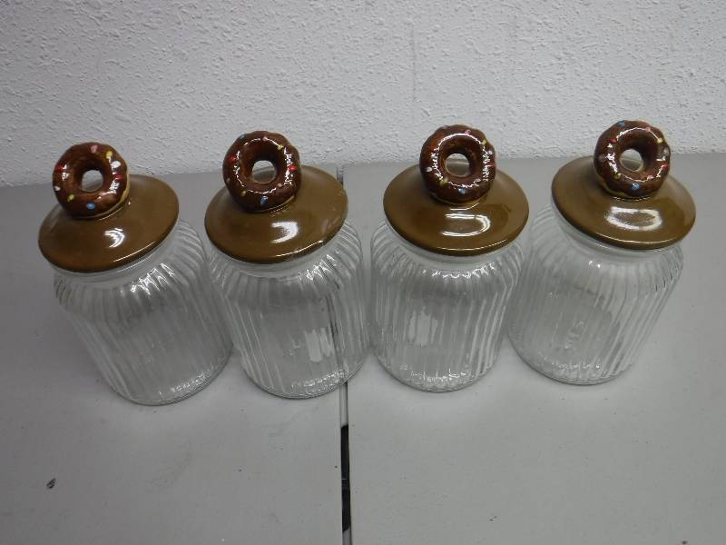 lot 3235 image: Glass canisters