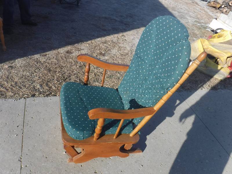 lot 3266 image: Rocking chair with cushions