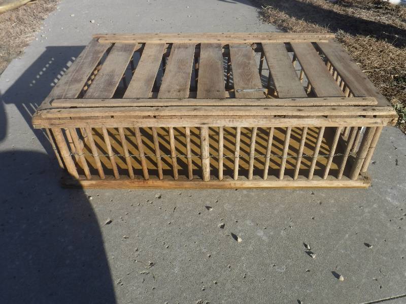 lot 3333 image: antique chicken crate