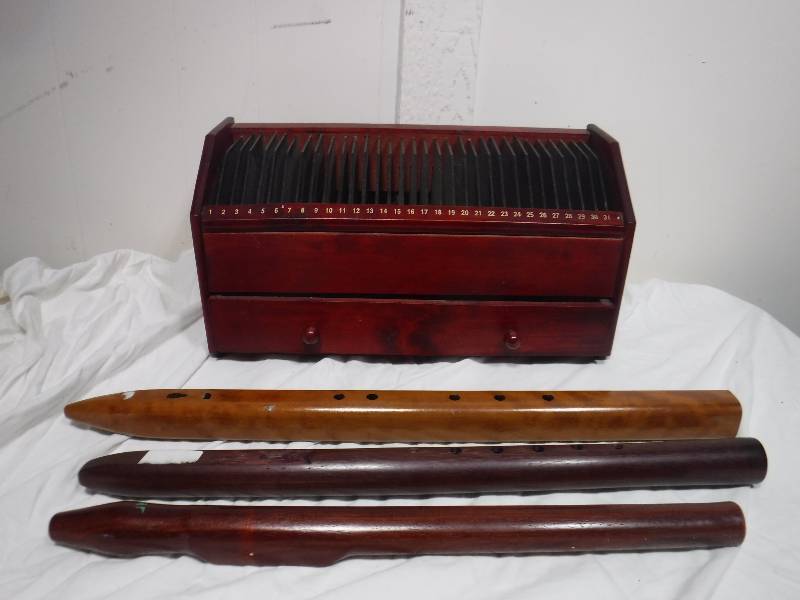 lot 3352 image: wooden flutes