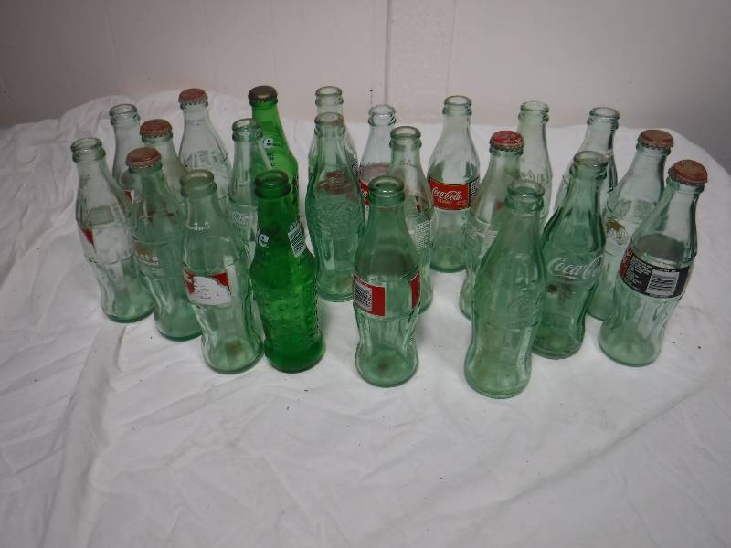 lot 3359 image: old glass soda bottles
