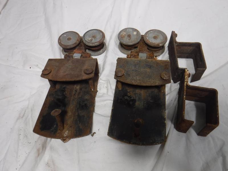 lot 3325 image: antique barn door rollers