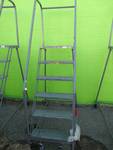 6 step rolling warehouse ladder