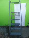 6 step rolling warehouse ladder