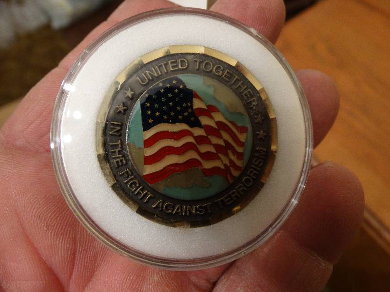 lot 291 image: 911- World Trade Center challenge coin in plastic case