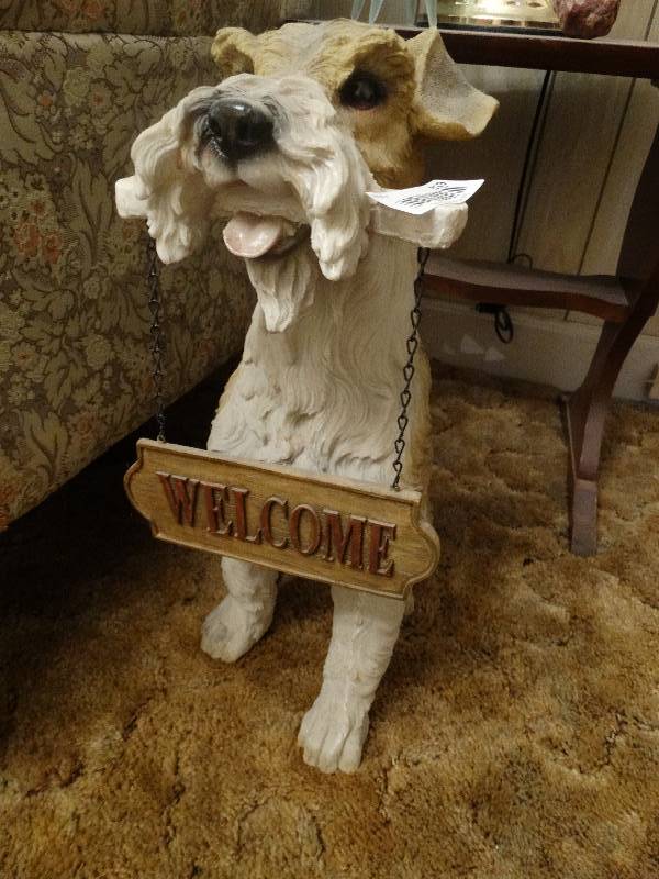 lot 319 image: Large resin dog statue