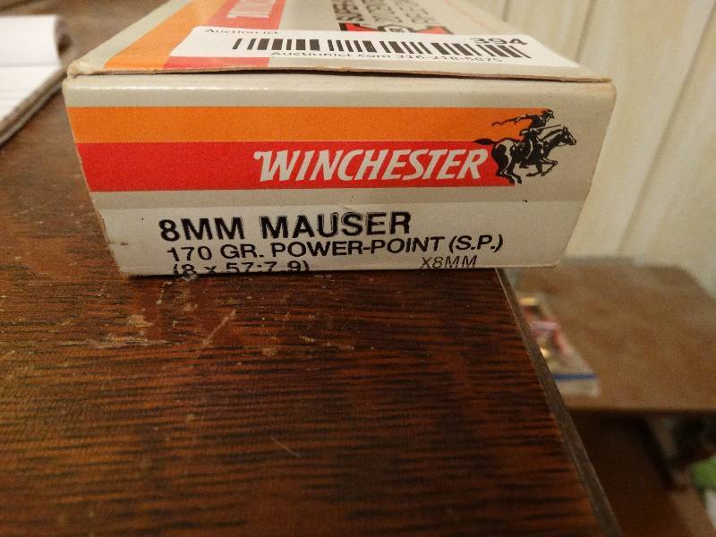 lot 394 image: Box of 20 rounds of 8mm mauser
