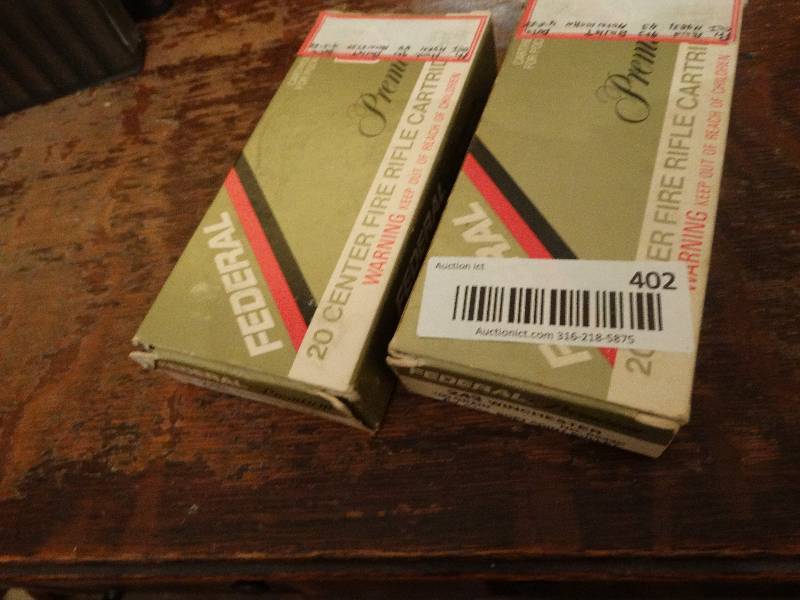 lot 402 image: 2 boxes of 20 rounds each of 243 Winchester