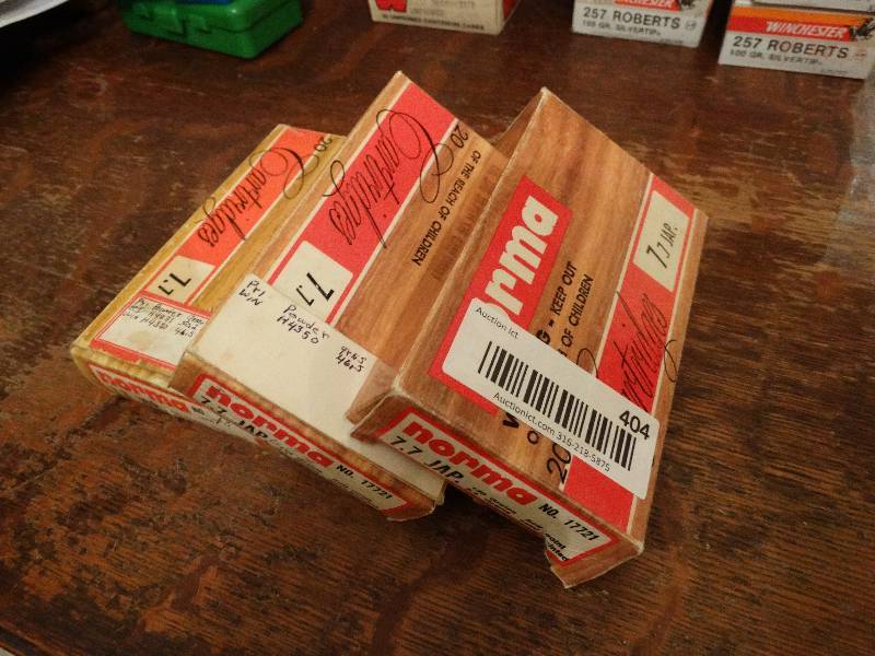 lot 404 image: 3 boxes of 20 rounds each of 7.7 Jap