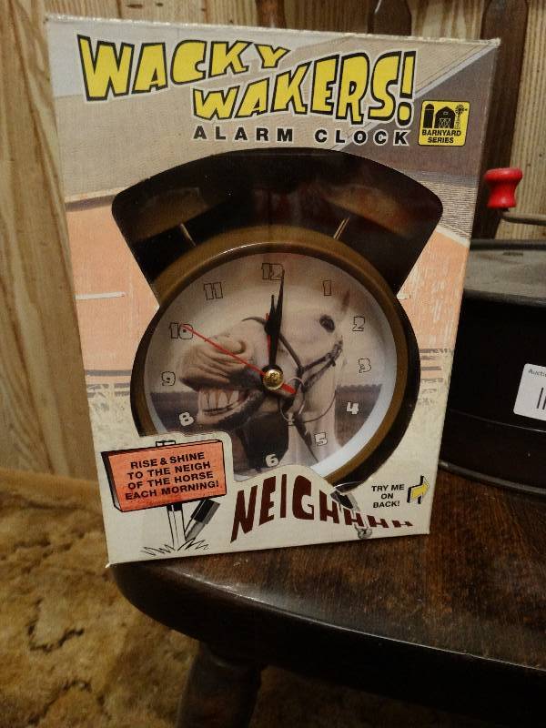lot 449 image: Horse alarm clock in box