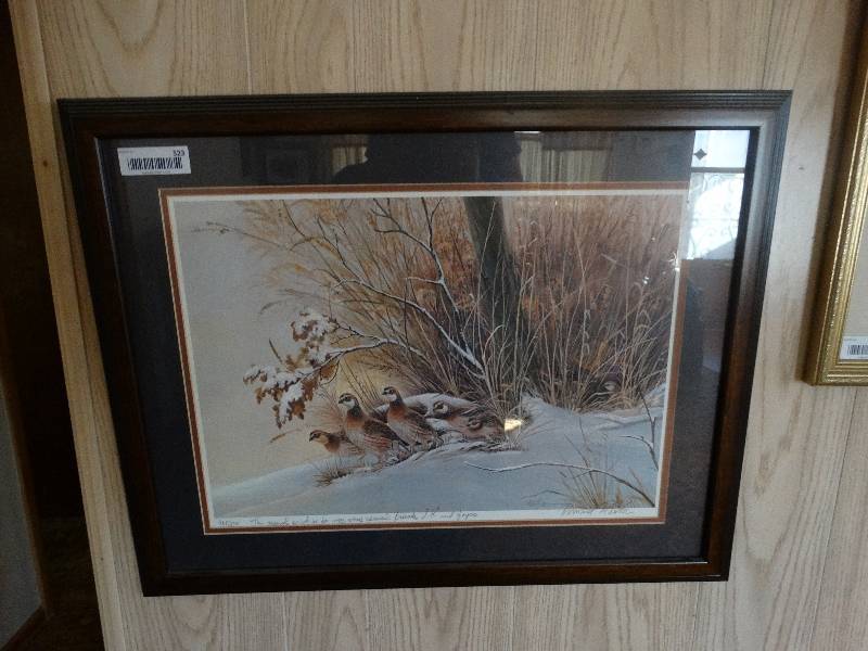 lot 523 image: Framed print signed-Bernard Martin- Numbered 467500