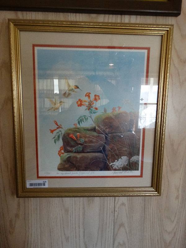 lot 526 image: Framed print Signed Bernard Martin- numbered 113500