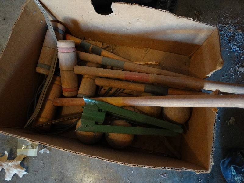 lot 635 image: Old croquet game