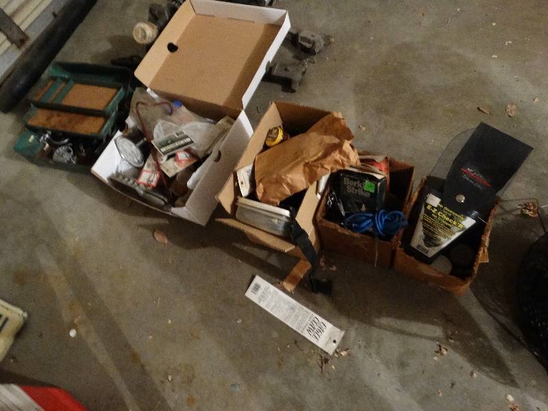 lot 697 image: HUGE lot of assorted fishing supplies- line baskets sinker mold- misc.