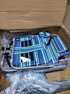 lot 1373 image: Outdoor Foldable Beach Chairs, 2 Chairs