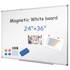 lot 1379 image: XIWODE Magnetic Dry Erase Board, Wall Mounted Whiteboard, 24 x 36 inch, Lightweight White Board, Wall Mounted Board for Kids, Home, Office, School